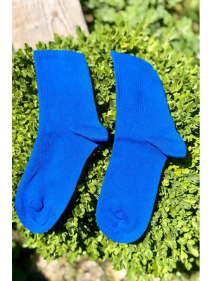 Lou Socks Unisex Lacivert Düz Renk Tenis Spor Çorabı
