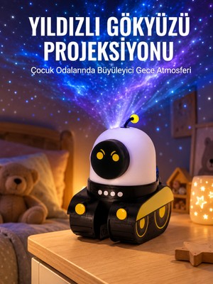 Tech Butiq Bluetooth Bağlantılı Yüksek Çözünürlüklü Galaksi Projektör Yeni Nesil