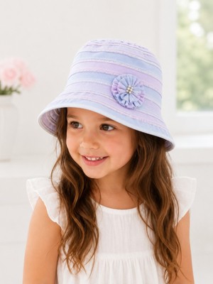 Stsahra  Kız Çocuk Pembe Bucket Şapka