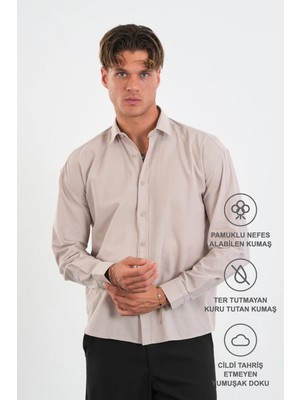 Redline Infinity Erkek Comfort Fit Gömlek Bej