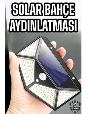 Elivora Güneş Enerjili Bahçe Aydınlatma Lambası Solar 100 LED Lamba