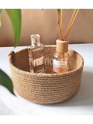 Nomikase 20X8 cm Çok Amaçlı Hasır Sepet, Pratik ve Şık Saklama Çözümü