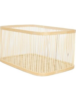 Nomikase Orta Boy Bambu Derin Sepet - 39X26X19 cm Çok Amaçlı Saklama