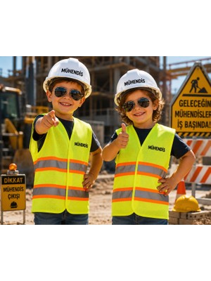 Teknik Minik Mühendisler Için Özel Olarak Hazırlanan Çocuk Mühendis Yeleği Seti