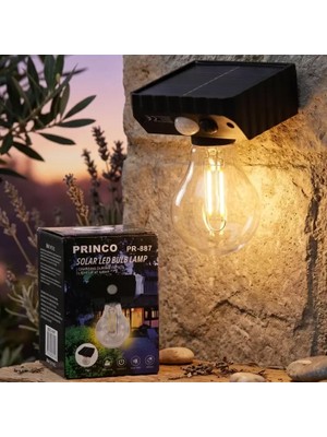 Nemere Ithalat Solar Sensörlü LED Ampul Lamba - Güneş Enerjili - Dış Mekan Aydınlatma