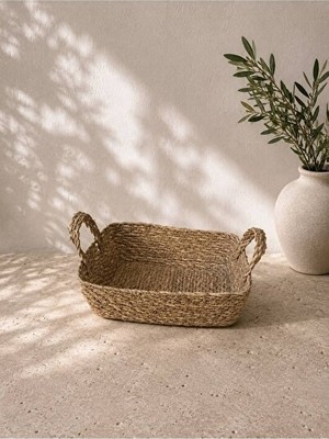 Nomikase Hasır Ekmeklik Sepet Organizer - 20X20 Cm, Şık ve Pratik