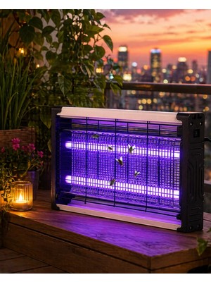 Elivora Ev Balkon Mutfak Için Elektrikli Sinek Savar Uv Işıklı Sessiz Lamba
