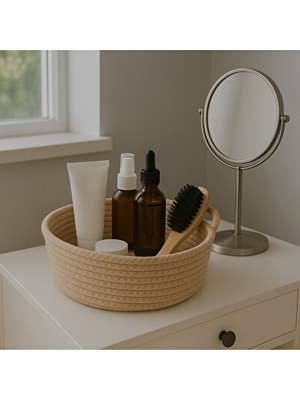 Nomikase Banyo ve Mutfak Için Dekoratif Sepet, 20X6 Cm, Çok Amaçlı