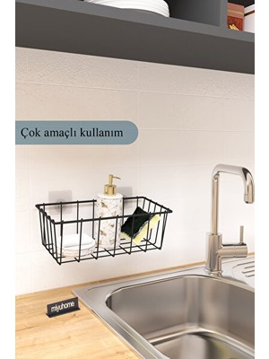 Nomikase Asılabilir Yapışkanlı Çok Amaçlı Sepet, Mutfak ve Banyo Düzenleyici