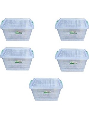 Nomikase Dikdörtgen Şeffaf Saklama Kabı Seti - 0,5 Litre 5'li Paket