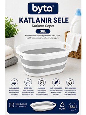 Nomikase Katlanabilir 38 Litre Taşıma Sepeti, Çok Amaçlı Kullanım