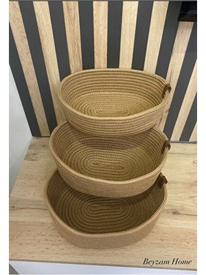 Nomikase Oval Hasır Sepet, Banyo ve Mutfak Için Çok Amaçlı Organizer