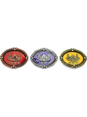 Istanbul Temalı Metal Magnet Ayasofya Kabartmalı