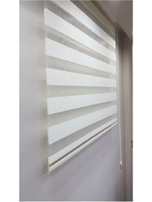 Empressco Ekru Stor Zebra Perde 190X266 - Şık ve Fonksiyonel Ev Dekorasyonu