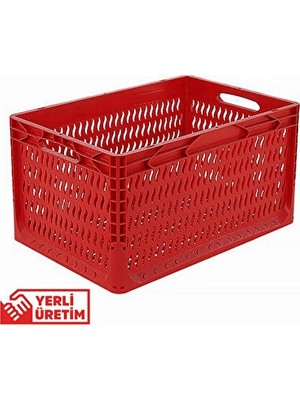 Nomikase Kırmızı Plastik Sepet, Kokusuz ve Sağlam Tasarım