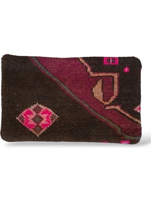 Ottoman Pouffe Art Deco Bohem Eskitme Özel Seri Halı El Dokuması Vintage Kırlent Minder 30X50CM [81]