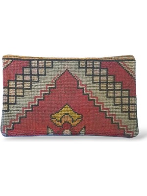 Ottoman Pouffe Art Deco Bohem Eskitme Özel Seri Halı El Dokuması Vintage Kırlent Minder 30X50CM [10]