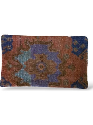 Ottoman Pouffe Art Deco Bohem Eskitme Özel Seri Halı El Dokuması Vintage Kırlent Minder 30X50CM [036]