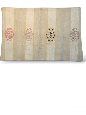 Ottoman Pouffe Art Deco Bohem Eskitme Özel Seri Halı El Dokuması Vintage Kırlent Minder 40X60CM
