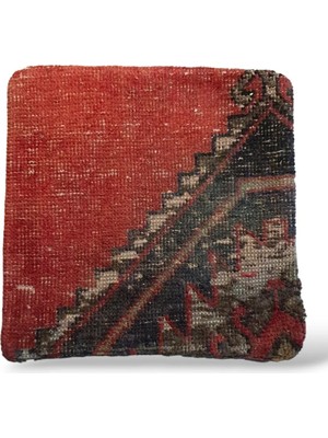 Ottoman Pouffe Art Deco Bohem Eskitme Özel Seri Halı El Dokuması Vintage Kırlent Minder 40X40CM 411