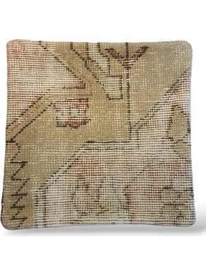 Ottoman Pouffe Eskitme Bohem Özel Seri Halı El Dokuması Vintage Kırlent Minder 40X40CM (270)