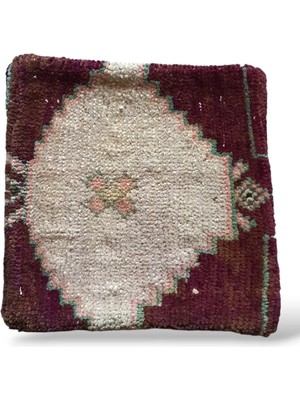 Ottoman Pouffe Art Deco Bohem Özel Seri Halı El Dokuması Vintage Kırlent Minder 30X30CM [025]
