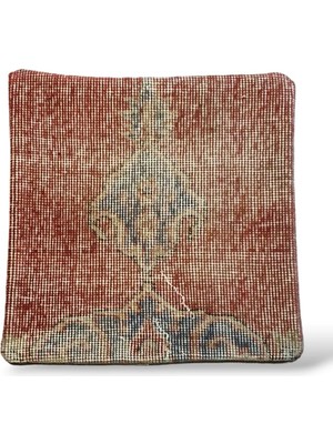 Ottoman Pouffe Art Deco Eskitme Özel Seri Bohem Halı El Dokuması Vintage Kırlent Minder 40X40CM (0220)