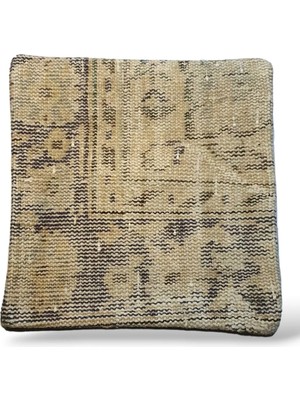 Ottoman Pouffe Art Deco Bohem Eskitme Özel Seri Halı El Dokuması Vintage Kırlent Minder 40X40CM (0215)