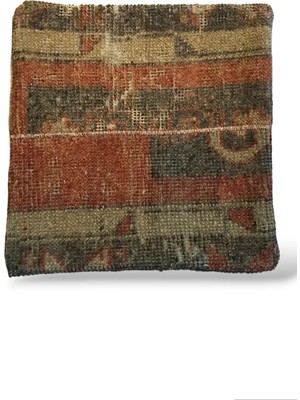 Ottoman Pouffe Art Deco Bohem ''özel Seri Halı'' El Dokuması Vintage Kırlent Minder 40X40CM 427