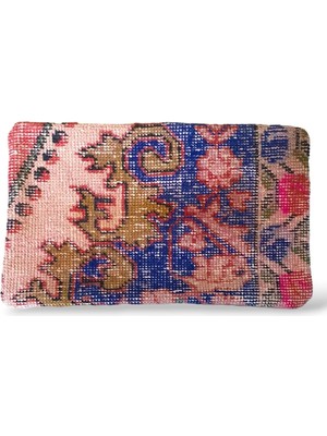 Ottoman Pouffe Art Deco Bohem Eskitme Özel Seri Halı El Dokuması Vintage Kırlent Minder 30X50CM [039]