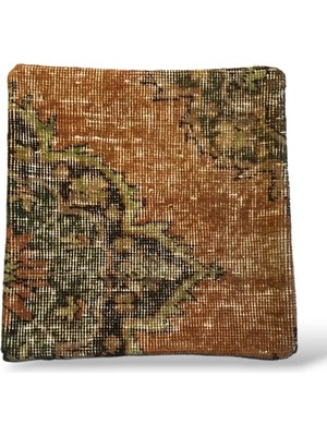 Ottoman Pouffe Art Deco Bohem ''özel Seri Halı'' El Dokuması Vintage Kırlent Minder 40X40CM 402