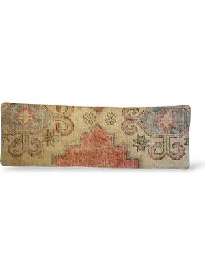 Ottoman Pouffe Art Deco Bohem Eskitme Özel Seri Halı El Dokuması Vintage Kırlent Minder 30X90CM [33]