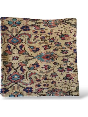 Ottoman Pouffe Art Deco Bohem Eskitme Özel Seri Halı El Dokuması Kırlent Minder 40X40CM (315)
