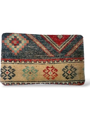 Ottoman Pouffe Art Deco Bohem ''özel Seri Halı'' El Dokuması Vintage Kırlent Minder 30X50CM [62]