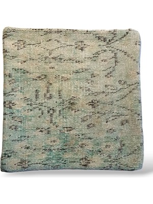 Ottoman Pouffe Art Deco Bohem ''özel Seri Halı'' El Dokuması Vintage Kırlent Minder 40X40CM 407