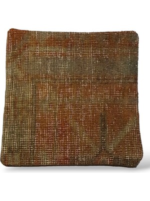 Ottoman Pouffe Art Deco Bohem Eskitme Özel Seri Halı El Dokuması Vintage Kırlent Minder 40X40CM (0230)