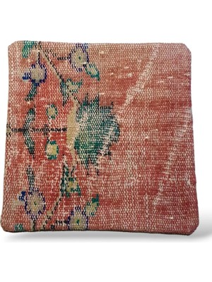 Ottoman Pouffe Bohem Halı El Dokuması Vintage Kırlent Minder 40X40CM 198