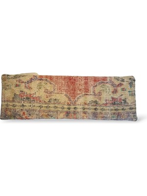 Ottoman Pouffe Art Deco Bohem Eskitme Özel Seri Halı El Dokuması Vintage Kırlent Minder 30X90CM [17]