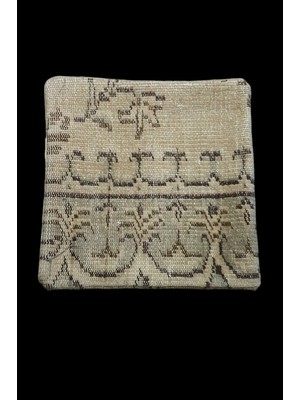 Ottoman Pouffe Art Deco Bohem Özel Seri Halı El Dokuması Vintage Kırlent Minder 40X40CM (0181)