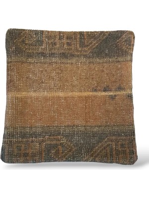 Ottoman Pouffe Bohem Halı El Dokuması Vintage Kırlent Minder 40X40CM 348