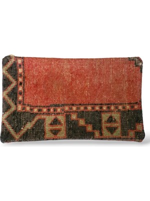 Ottoman Pouffe Art Deco Bohem ''özel Seri Halı'' El Dokuması Vintage Kırlent Minder 30X50CM (52)