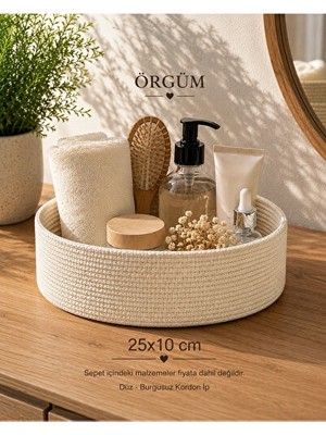 Nomikase 20X10 cm Hasır Görünümlü Düzenleyici Sepet - Şık Saklama Çözümü