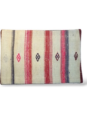 Ottoman Pouffe Art Deco Bohem Eskitme Özel Seri Halı El Dokuması Kırlent Minder 40X60CM