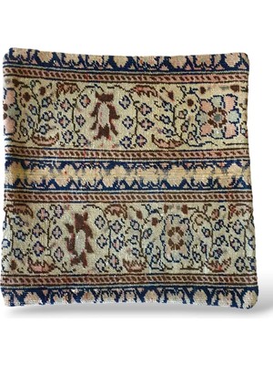 Ottoman Pouffe Art Deco Bohem Eskitme Özel Seri Halı El Dokuması Vintage Kırlent Minder 40X40CM (0302)