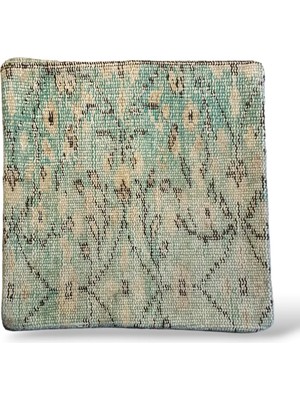 Ottoman Pouffe Art Deco Bohem ''özel Seri Halı'' El Dokuması Vintage Kırlent Minder 40X40CM 405
