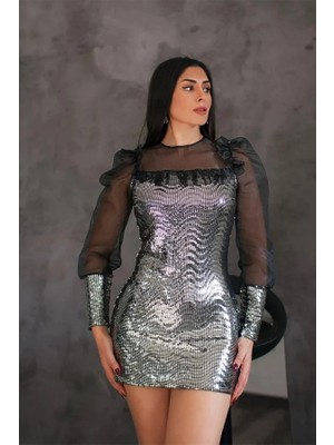 Parlak Mini Elbise