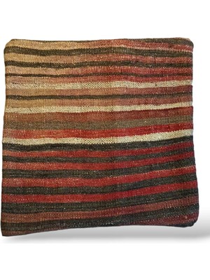 Ottoman Pouffe Art Deco Bohem ''özel Seri Halı'' El Dokuması Vintage Kırlent Minder 40X40CM 431