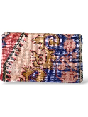 Ottoman Pouffe Art Deco Bohem Eskitme Özel Seri Halı El Dokuması Vintage Kırlent Minder 30X50CM (028)