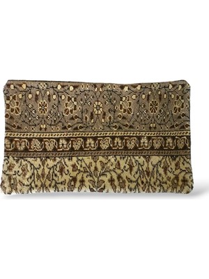 Ottoman Pouffe Art Deco Bohem Eskitme Özel Seri Halı El Dokuması Vintage Kırlent Minder 30X50CM [18]
