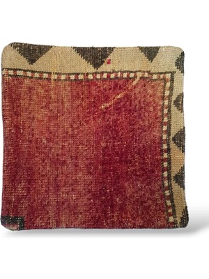 Ottoman Pouffe Art Deco Bohem Halı El Dokuması Vintage Kırlent Minder 40X40CM 348